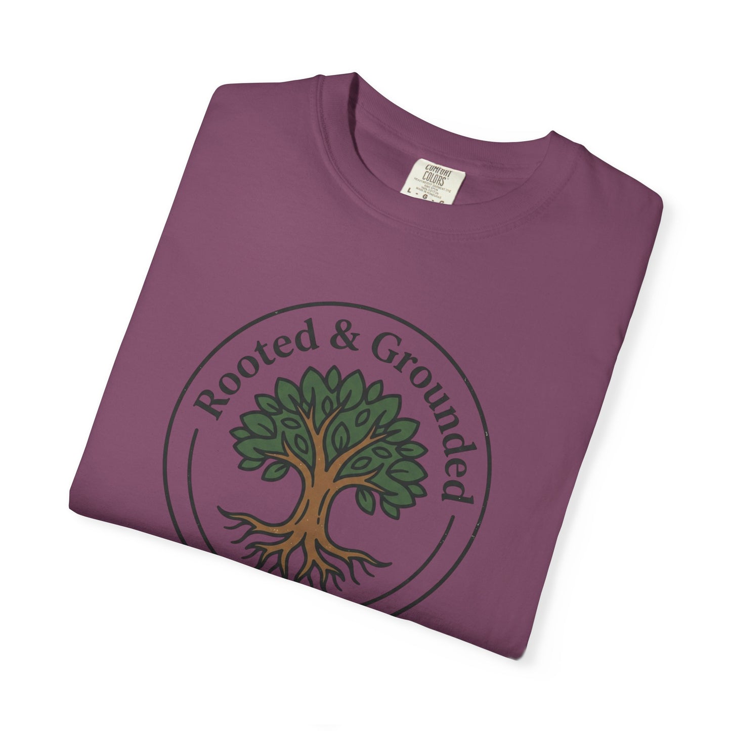Rooted & Grounded Tree T-Shirt — Faith-Inspired Nature Tee