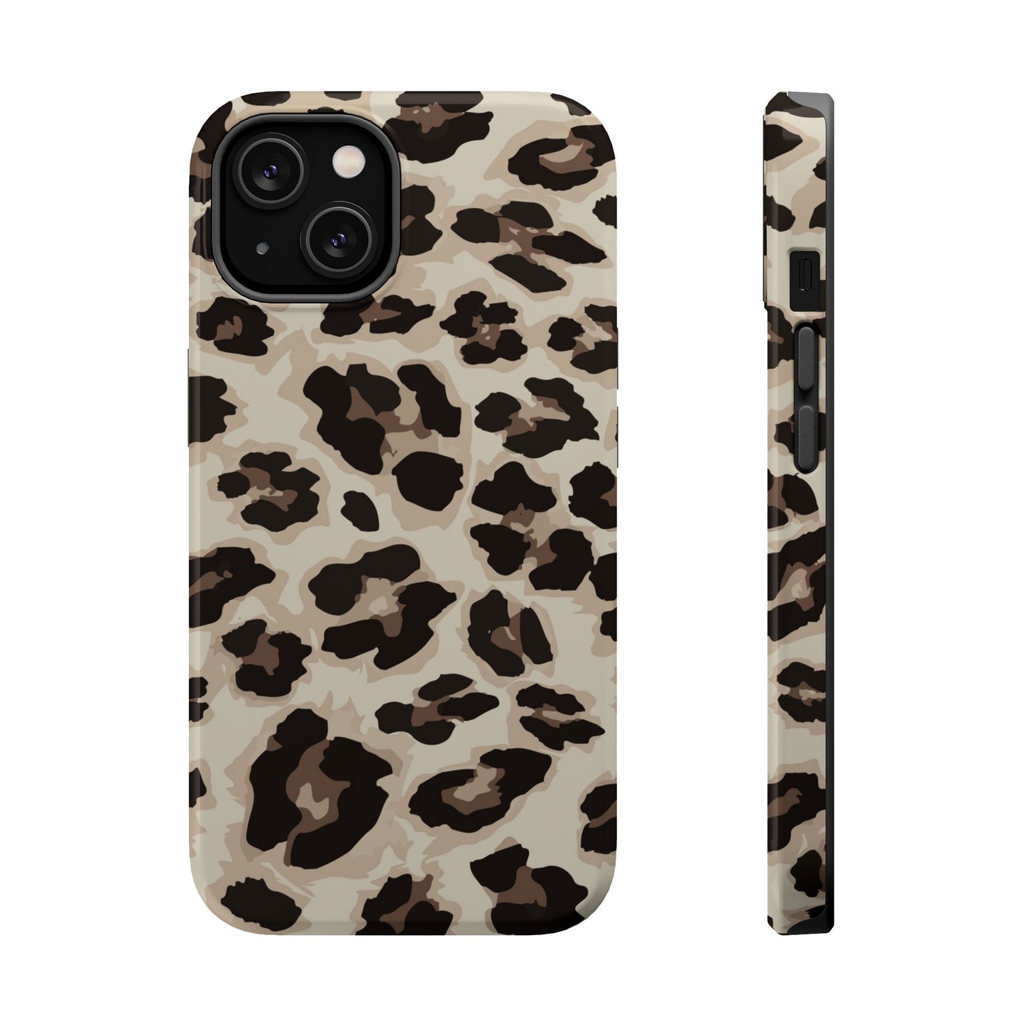 Leopard Print Magnetic Impact Phone Case — Shockproof, Stylish Protection