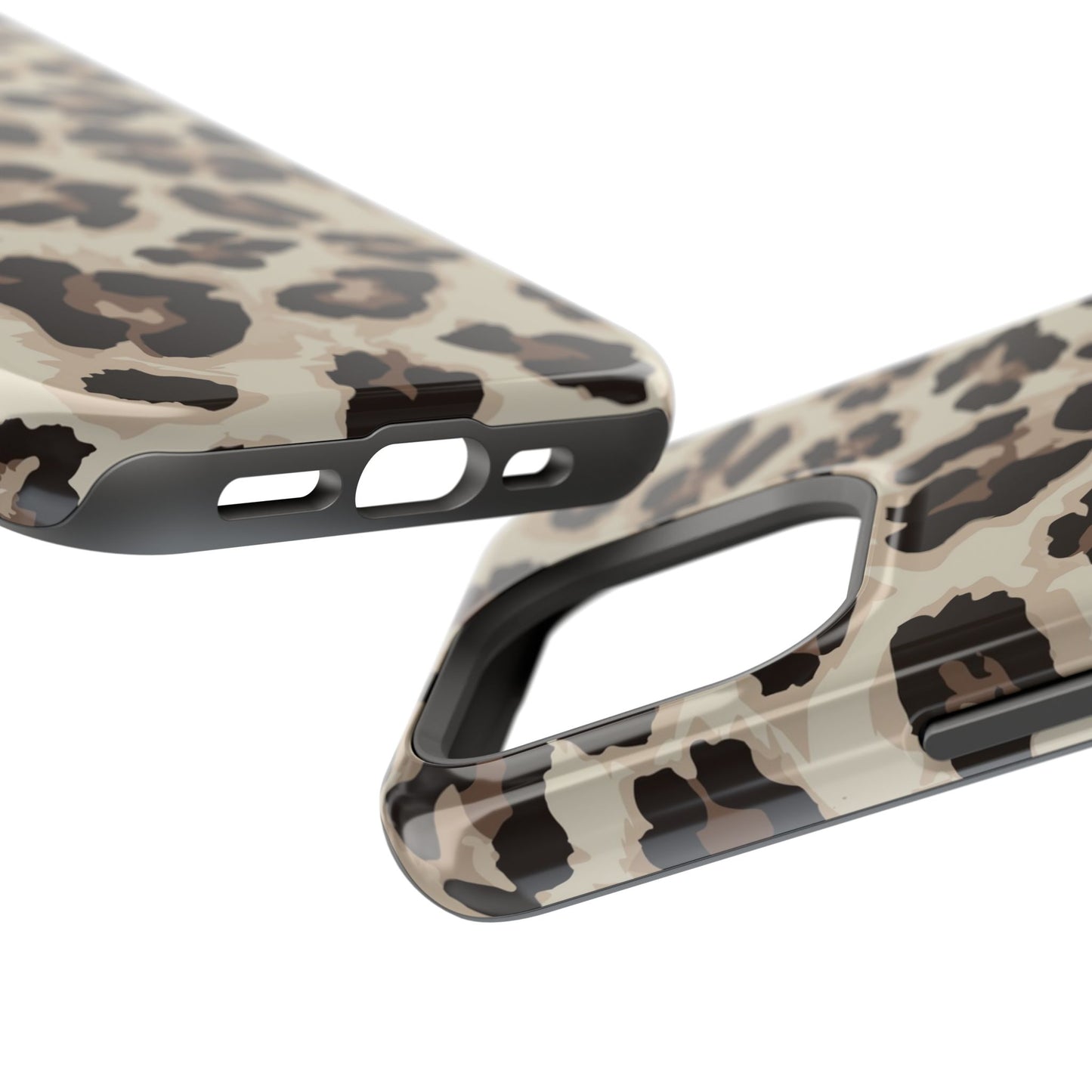 Leopard Print Magnetic Impact Phone Case — Shockproof, Stylish Protection