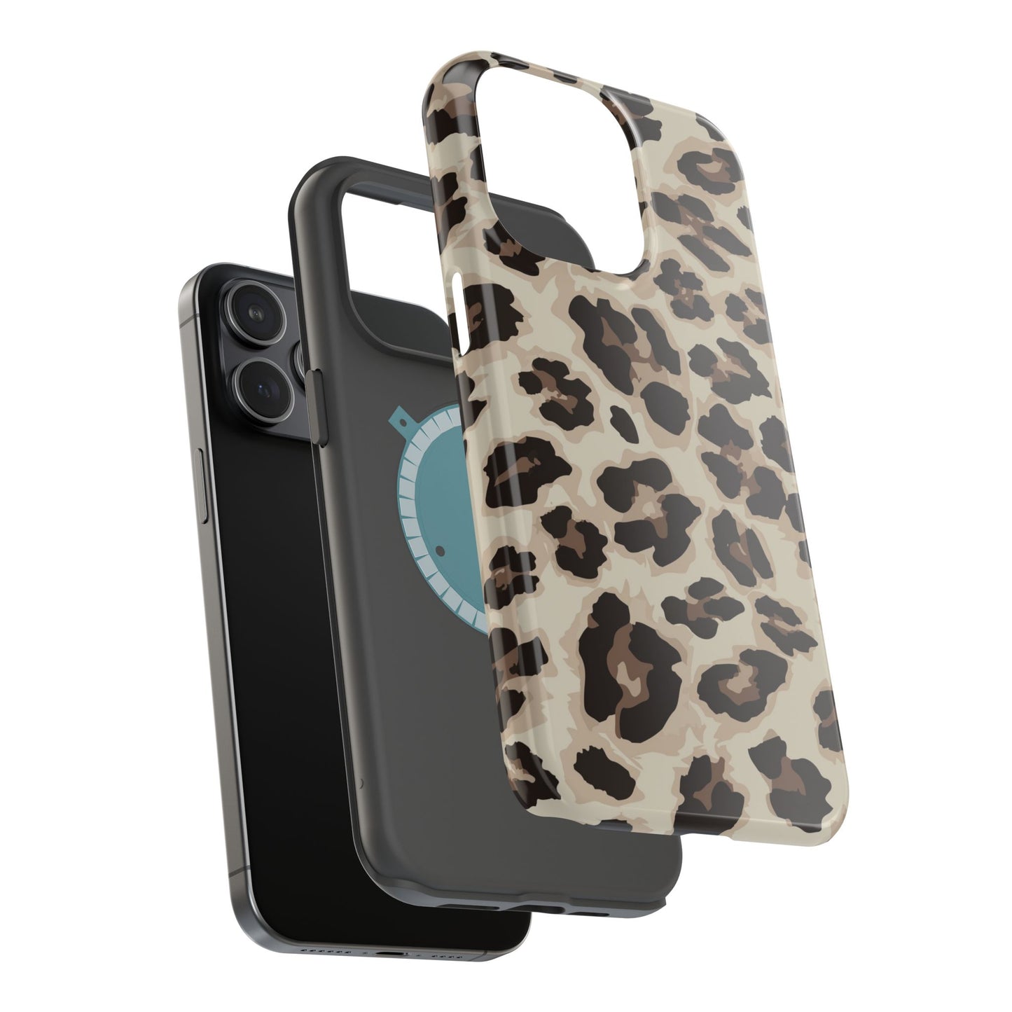 Leopard Print Magnetic Impact Phone Case — Shockproof, Stylish Protection