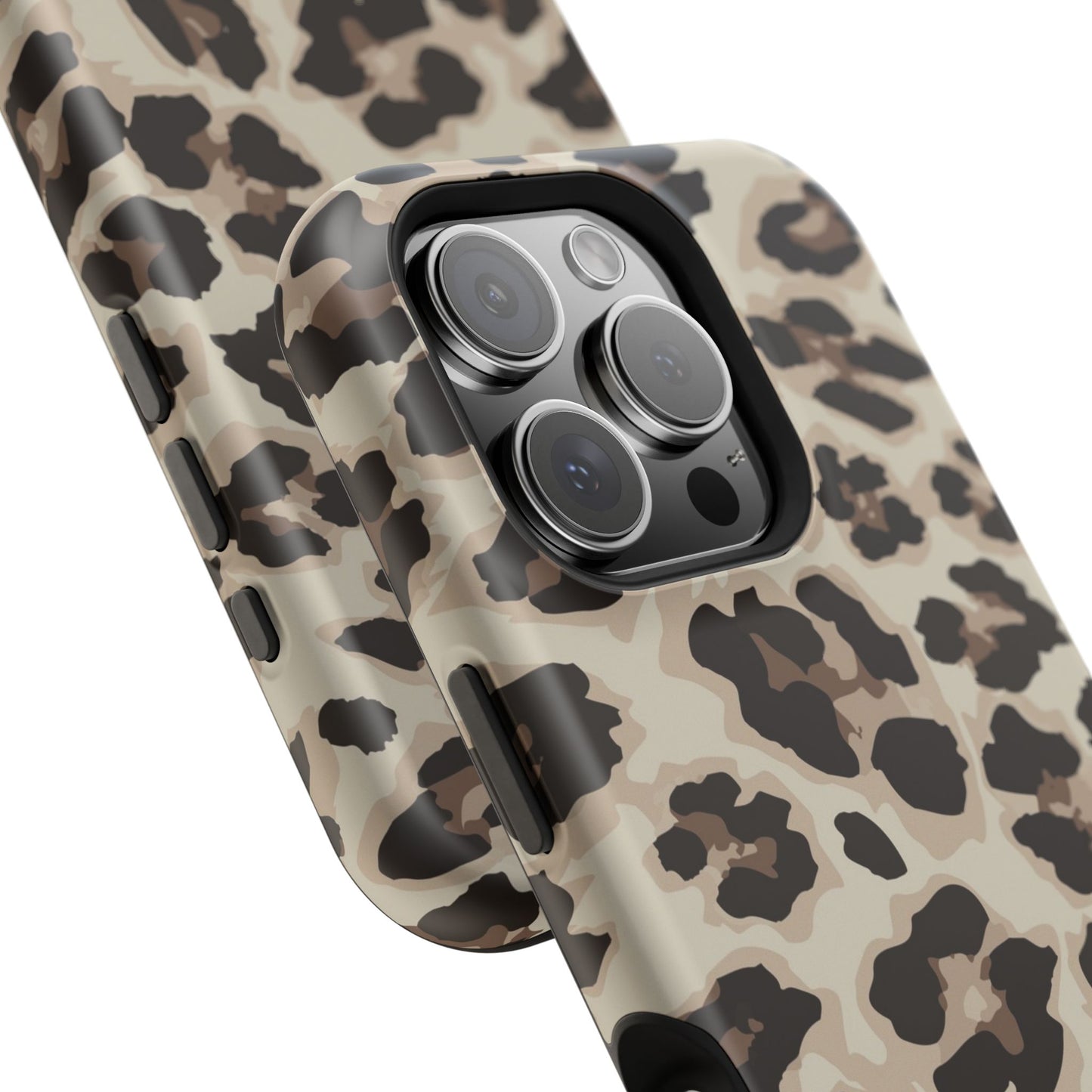 Leopard Print Magnetic Impact Phone Case — Shockproof, Stylish Protection