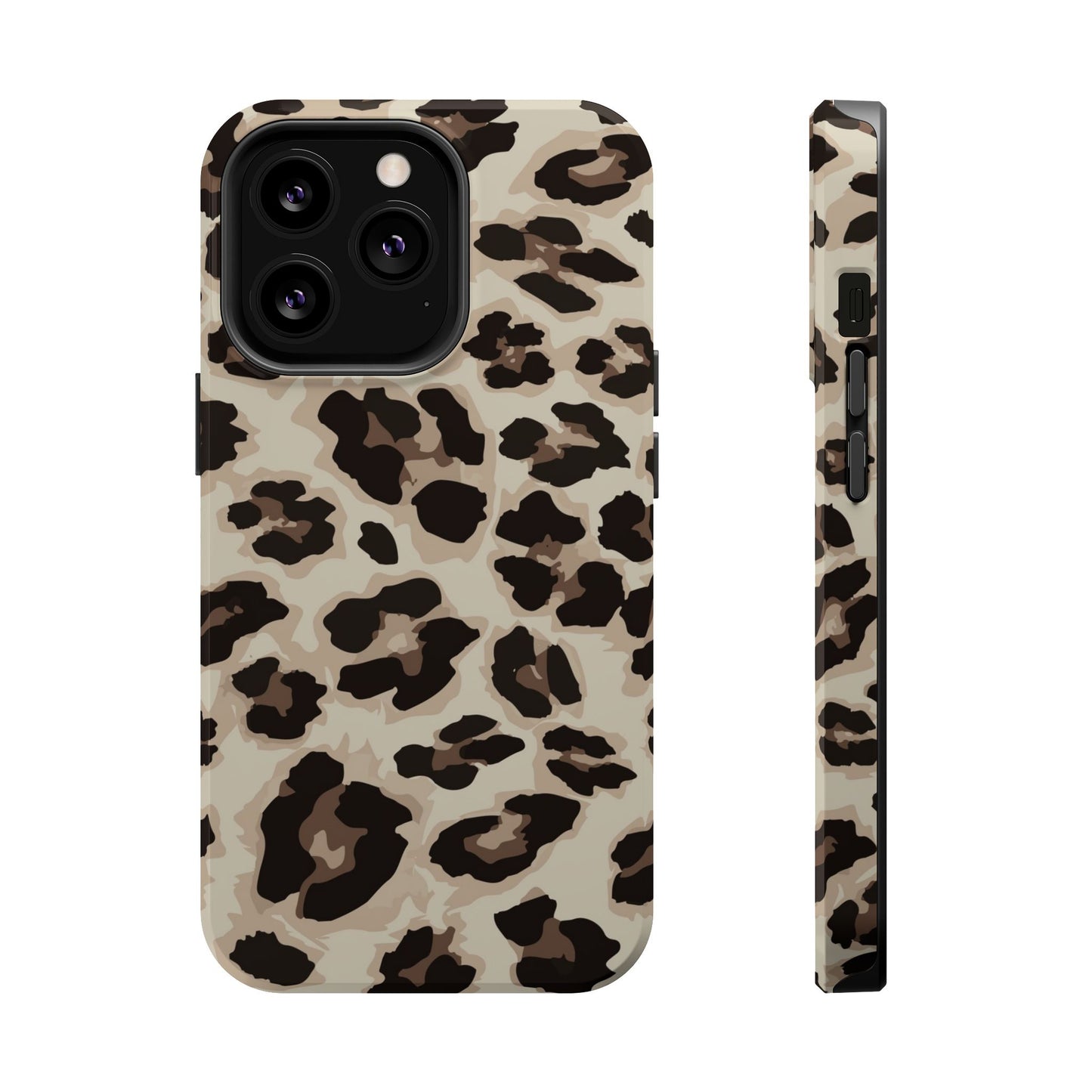 Leopard Print Magnetic Impact Phone Case — Shockproof, Stylish Protection