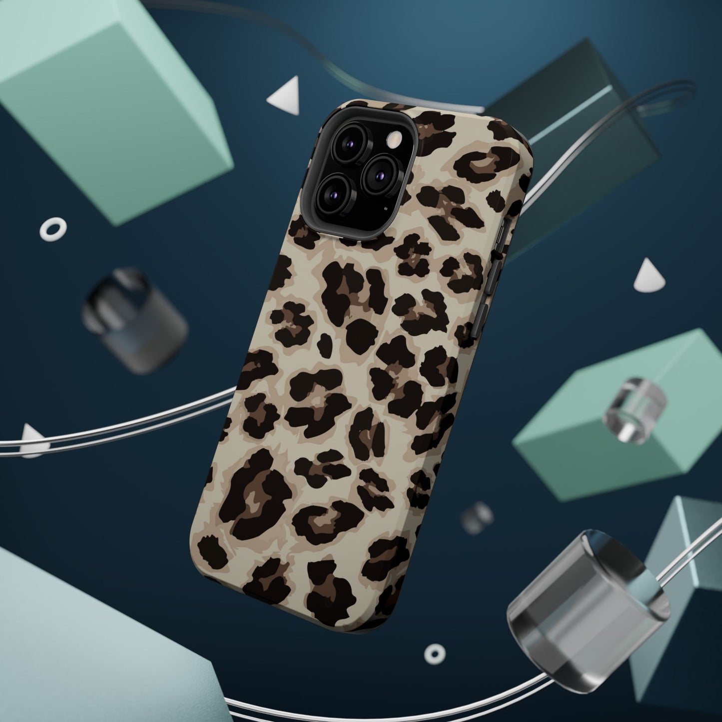 Leopard Print Magnetic Impact Phone Case — Shockproof, Stylish Protection