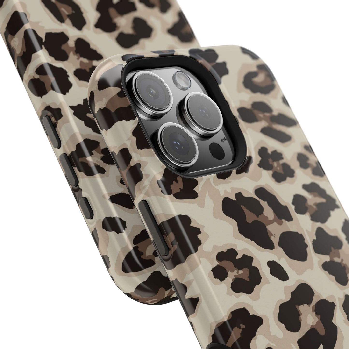 Leopard Print Magnetic Impact Phone Case — Shockproof, Stylish Protection