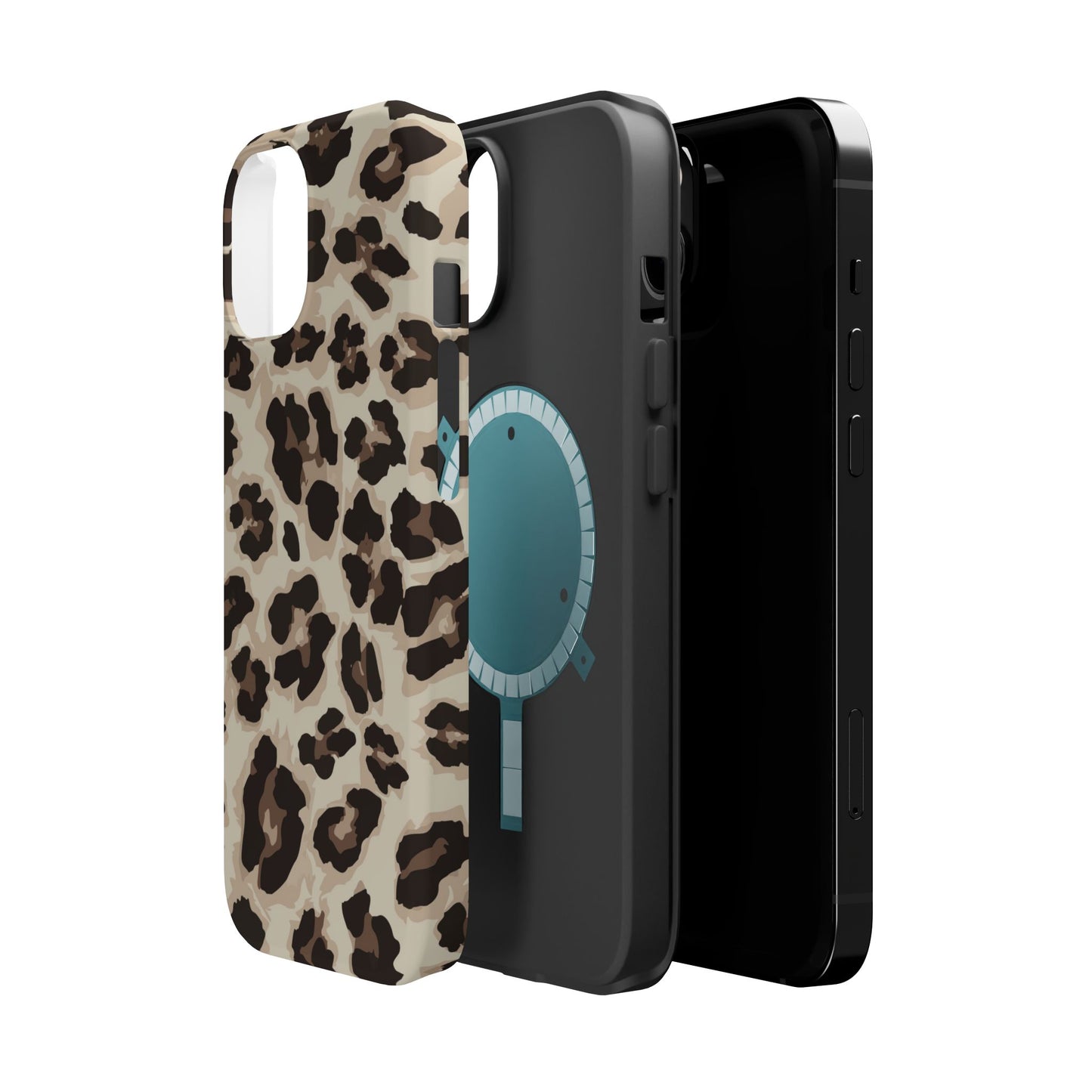 Leopard Print Magnetic Impact Phone Case — Shockproof, Stylish Protection