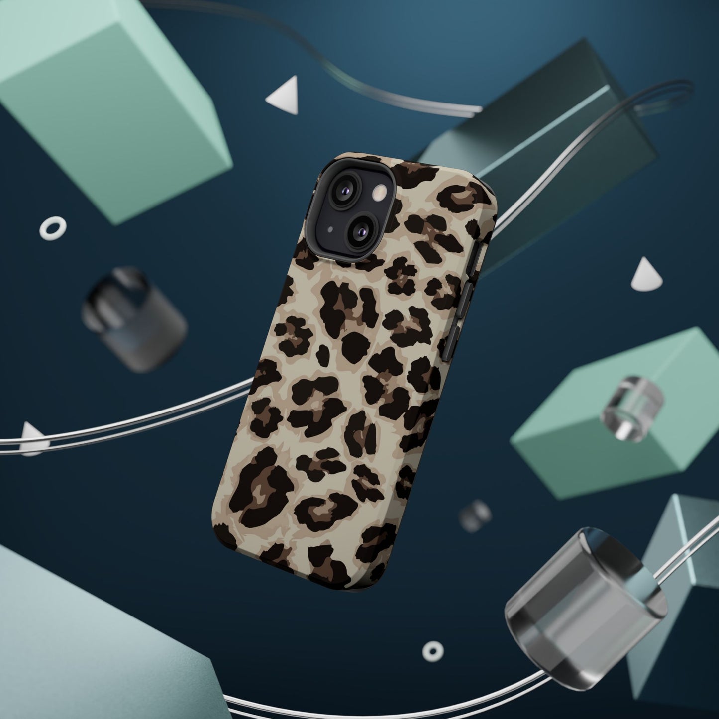 Leopard Print Magnetic Impact Phone Case — Shockproof, Stylish Protection