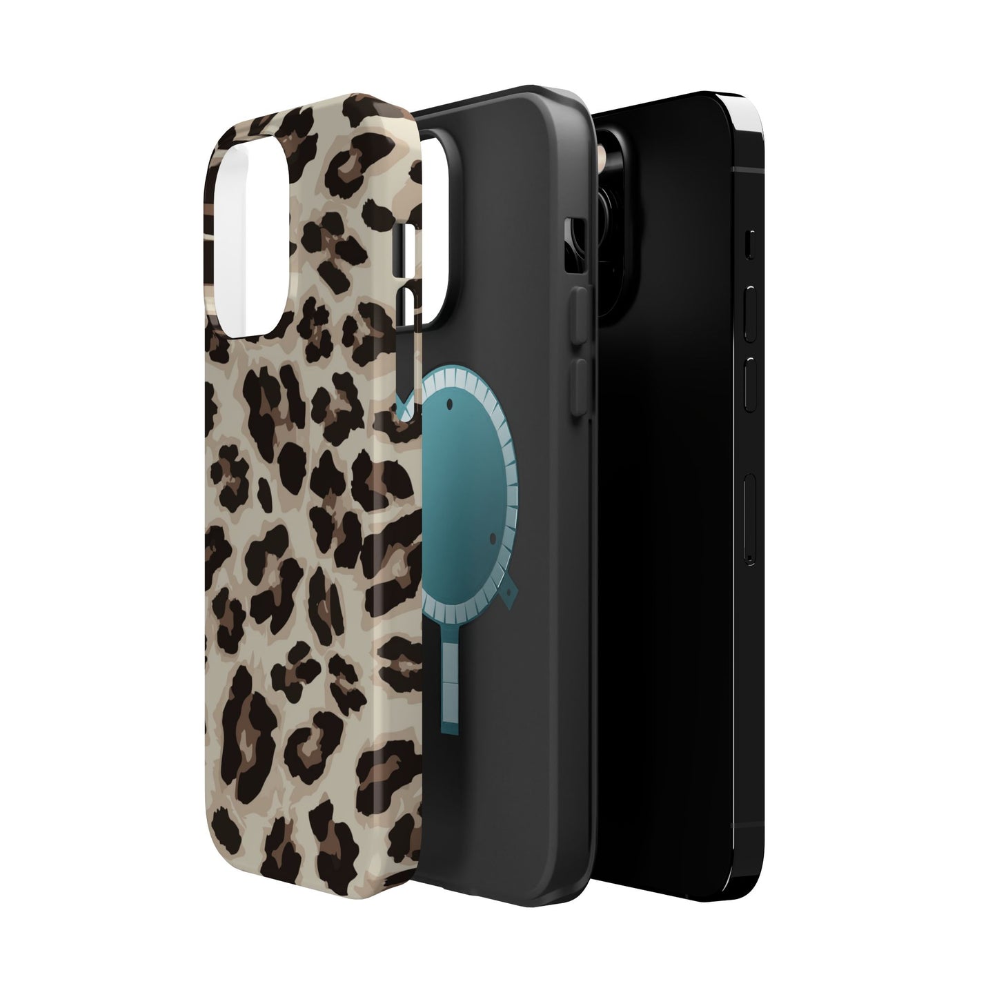 Leopard Print Magnetic Impact Phone Case — Shockproof, Stylish Protection
