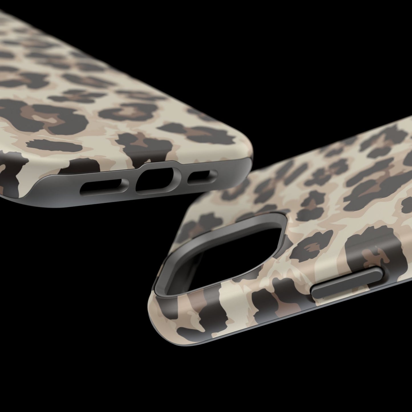 Leopard Print Magnetic Impact Phone Case — Shockproof, Stylish Protection