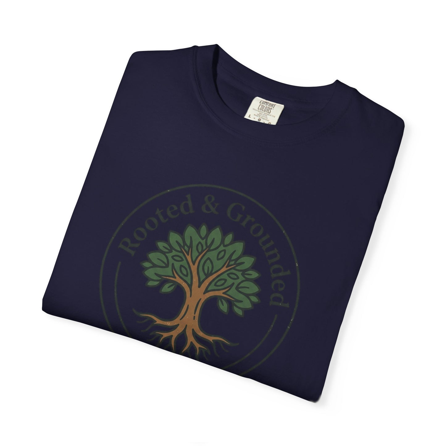 Rooted & Grounded Tree T-Shirt — Faith-Inspired Nature Tee
