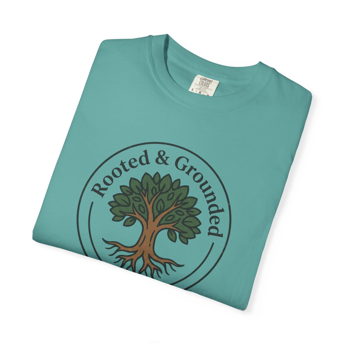 Rooted & Grounded Tree T-Shirt — Faith-Inspired Nature Tee